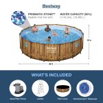 Bestway Power Steel Swim Vista 16' x 48" Round Above Ground Swimming Pool Set - Image 2