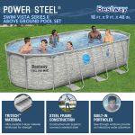 Bestway Power Steel Swim Vista 18' x 9' x 48" Above Ground Swimming Pool Set - Image 3