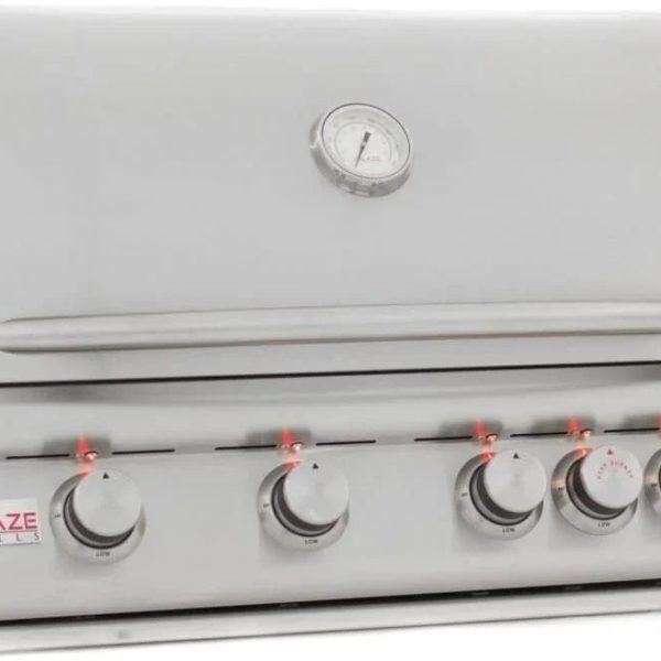 Blaze 32 Inch 4-Burner LTE Gas Grills with Rear Burner and Built-in Lighting System - Prioka