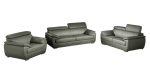 Carter Leather Seating Set – Gray - Image 8