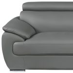 Carter Leather Sofa – Gray - Image 5