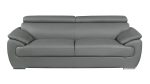 Carter Leather Sofa – Gray - Image 9