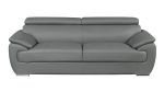 Carter Leather Sofa – Gray - Image 4