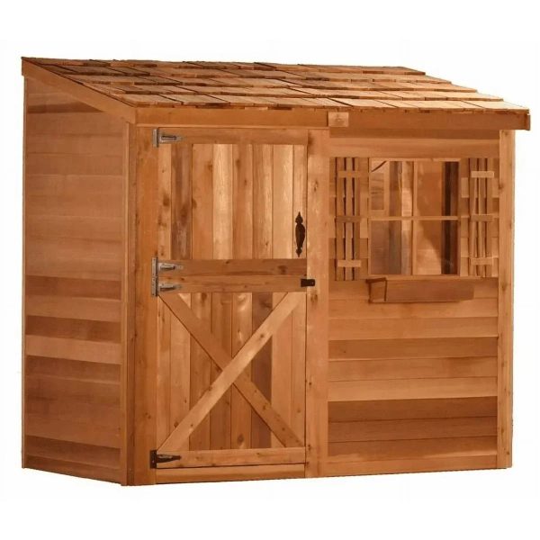 Cedarshed Bayside 8×4 Lean-To Western Red Cedar Storage Shed Kit - Prioka