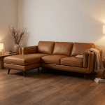 Chase Top-Grain Leather Sofa, 90 Inches MCM - Prioka