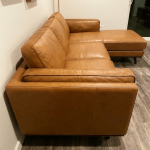 Chase Top-Grain Leather Sofa, 90 Inches MCM - Image 3
