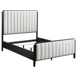 Coaster Fine Furniture Brookmead Modern Bedroom Furniture Set – Wire-Brushed Finish with Fluted Texturing, Golden Demi-Lune Handles, and English Dovetail Craftsmanship - Prioka