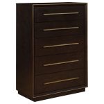 Coaster Fine Furniture Durango Bedroom Set – Grid-Tufted Velvet Headboard & Gold Hardware - Image 21