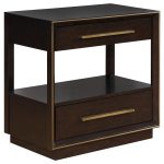 Coaster Fine Furniture Durango Bedroom Set – Grid-Tufted Velvet Headboard & Gold Hardware - Image 3