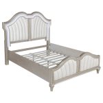 Coaster Fine Furniture Evangeline Bedroom Set – Glam Silver Oak Finish, Double Arch Tufted Headboard, USB Nightstand & Felt-Lined Drawers - Prioka