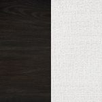 Coaster Fine Furniture Leandro Burnished Black Bedroom Set with Cream Upholstered Wingback Bed - Image 7