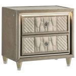 Coaster Fine Furniture Lorient Velvet Bedroom Set with LED Lighting and USB Charging - Image 4