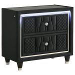 Coaster Fine Furniture Lorient Velvet Bedroom Set with LED Lighting and USB Charging - Image 17