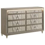 Coaster Fine Furniture Lorient Velvet Bedroom Set with LED Lighting and USB Charging - Image 7