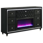 Coaster Fine Furniture Lorient Velvet Bedroom Set with LED Lighting and USB Charging - Image 16