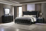 Coaster Fine Furniture Lorient Velvet Bedroom Set with LED Lighting and USB Charging - Prioka