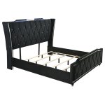 Coaster Fine Furniture Lorient Velvet Bedroom Set with LED Lighting and USB Charging - Prioka