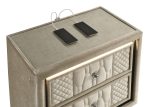 Coaster Fine Furniture Lorient Velvet Bedroom Set with LED Lighting and USB Charging - Image 5