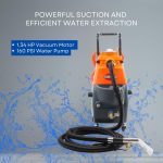 Commercial Heated Carpet & Upholstery Extractor, 160 PSI, 5.3 Gal Tank, 149°F - Image 4