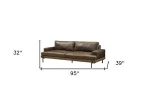 Comstock Leather Sofa - Chocolate - Image 5
