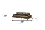 Comstock Leather Sofa - Chocolate - Image 2