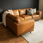 Corner Top-Grain Leather Sectional - Image 6