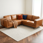 Corner Top-Grain Leather Sectional - Image 7