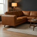 Corner Top-Grain Leather Sectional - Image 2