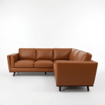 Corner Top-Grain Leather Sectional - Image 4