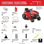 CRAFTSMAN 42-Inch Gas Riding Lawn Mower with Gear Drive - Image 6