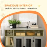 Dog Crate Furniture with Storage Space, Dog Kennel with Lockable Door, Pet Cage for Large Medium Dogs, 47" x 23.5" x 35", Gray - Image 6