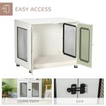 Dog Crate Furniture with Water-resistant Cushion, Dog Crate End Table with Double Doors, Indoor Pet Crate for Small Medium Dogs, White - Image 6