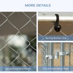 Dog Kennel Heavy Duty Playpen with Galvanized Steel Secure Lock Mesh Sidewalls and Waterproof Cover for Backyard & Patio, 13' x 7.5' x 7.5' - Image 6
