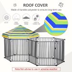 Dog Playpen with Door & Removable Cover for Small & Most Medium Sized Dogs Indoor & Outdoor Use, 47" H - Image 5