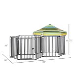 Dog Playpen with Door & Removable Cover for Small & Most Medium Sized Dogs Indoor & Outdoor Use, 47" H - Image 3