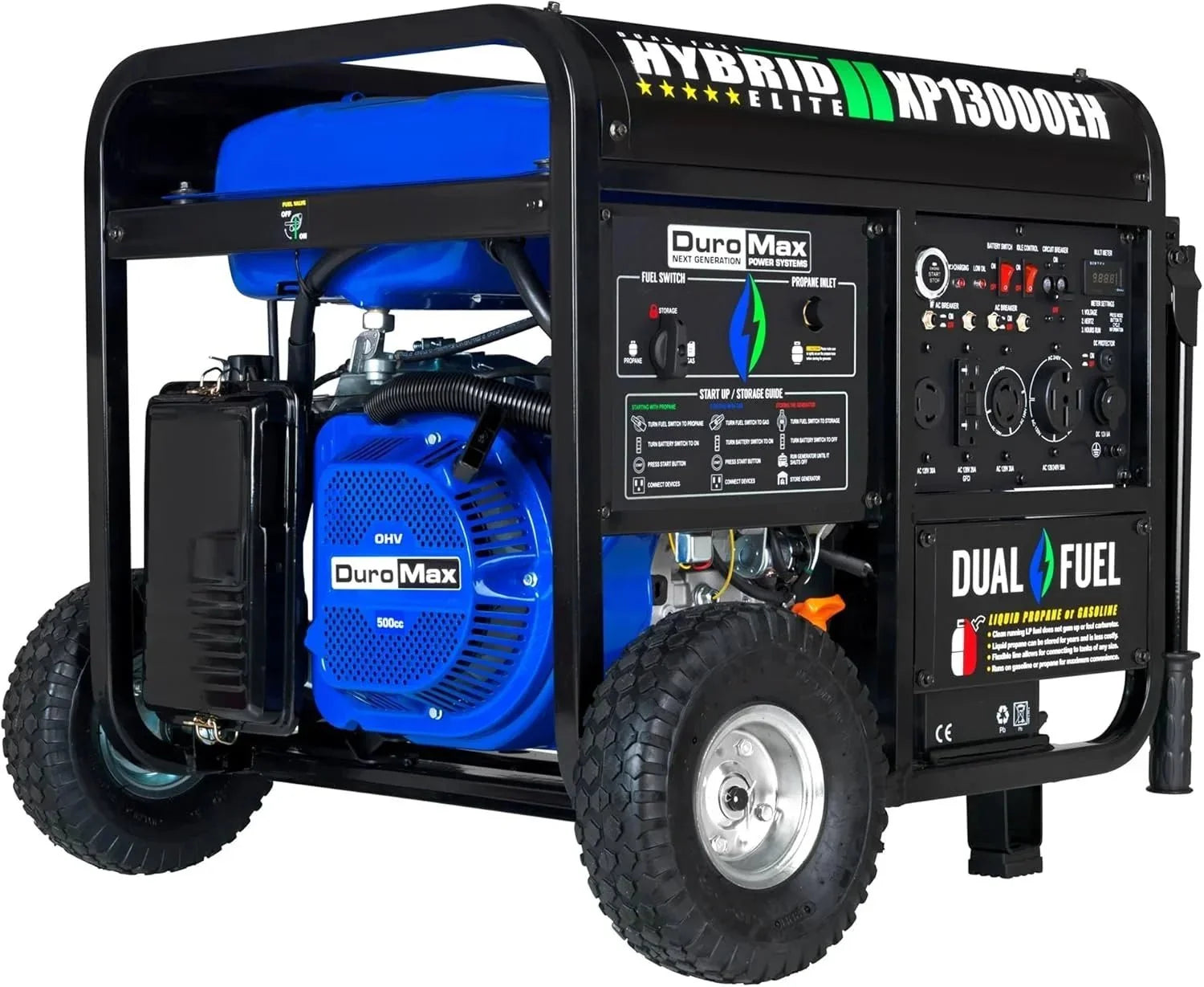 duromax-xp13000eh-13000-watt-dual-fuel-portable-generators-2886386 DuroMax XP13000EH 13,000 Watt Dual Fuel Portable Generators. - Image 1