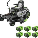 EGO Power+ Electric Riding Lawn Mower, 52″ Deck with Zero Turn Radius, Includes (6) 56V 12.0Ah Batteries and Chargers – ZT5207L - Prioka