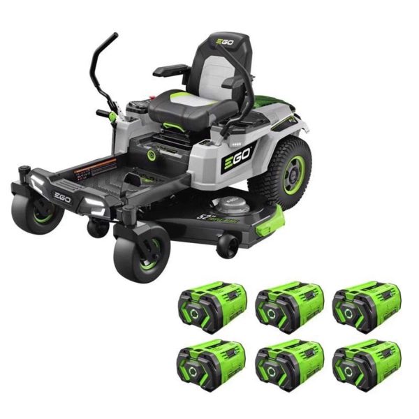 EGO Power+ Z6 ZT5207L 52 in. 56 V Battery Zero Turn Ridings Mower Kits (Battery & Charger) W/ SIX 12.0 AH BATTERIES - Prioka
