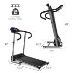 Electric Folding Treadmill with LCD Display and Heart Rate Sensor - Image 12