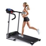 Electric Folding Treadmill with LCD Display and Heart Rate Sensor