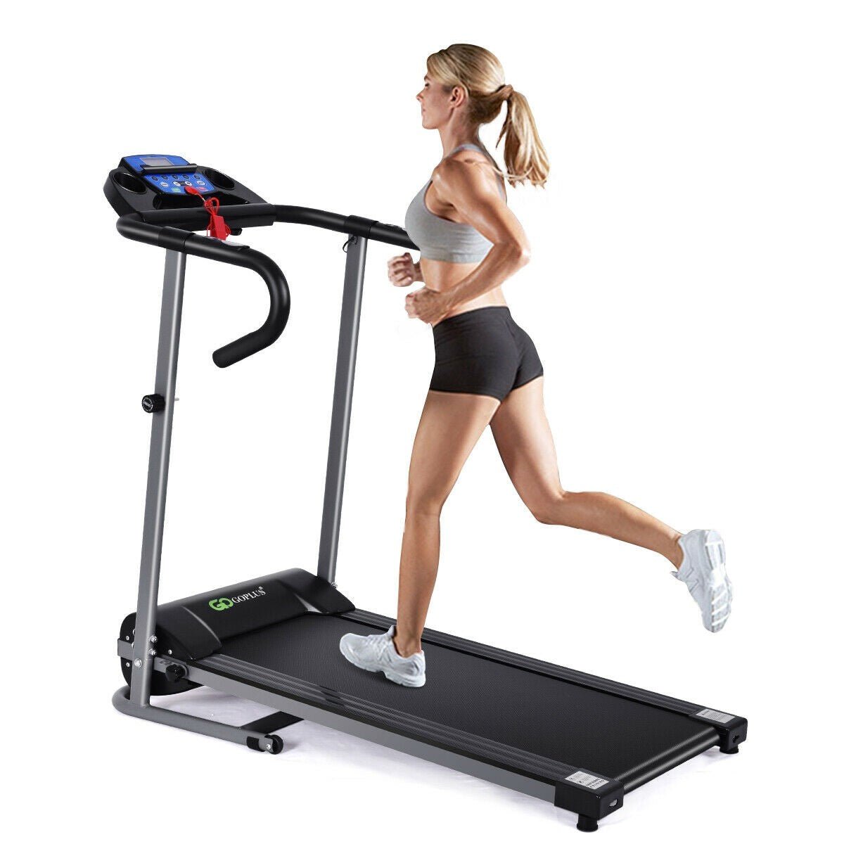 electric-folding-treadmill-with-lcd-display-and-heart-rate-sensor-8853027 Electric Folding Treadmill with LCD Display and Heart Rate Sensor - Image 1