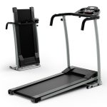 Folding Treadmill, Electric Running Machine with LED Display and Mobile Phone Holder - Prioka