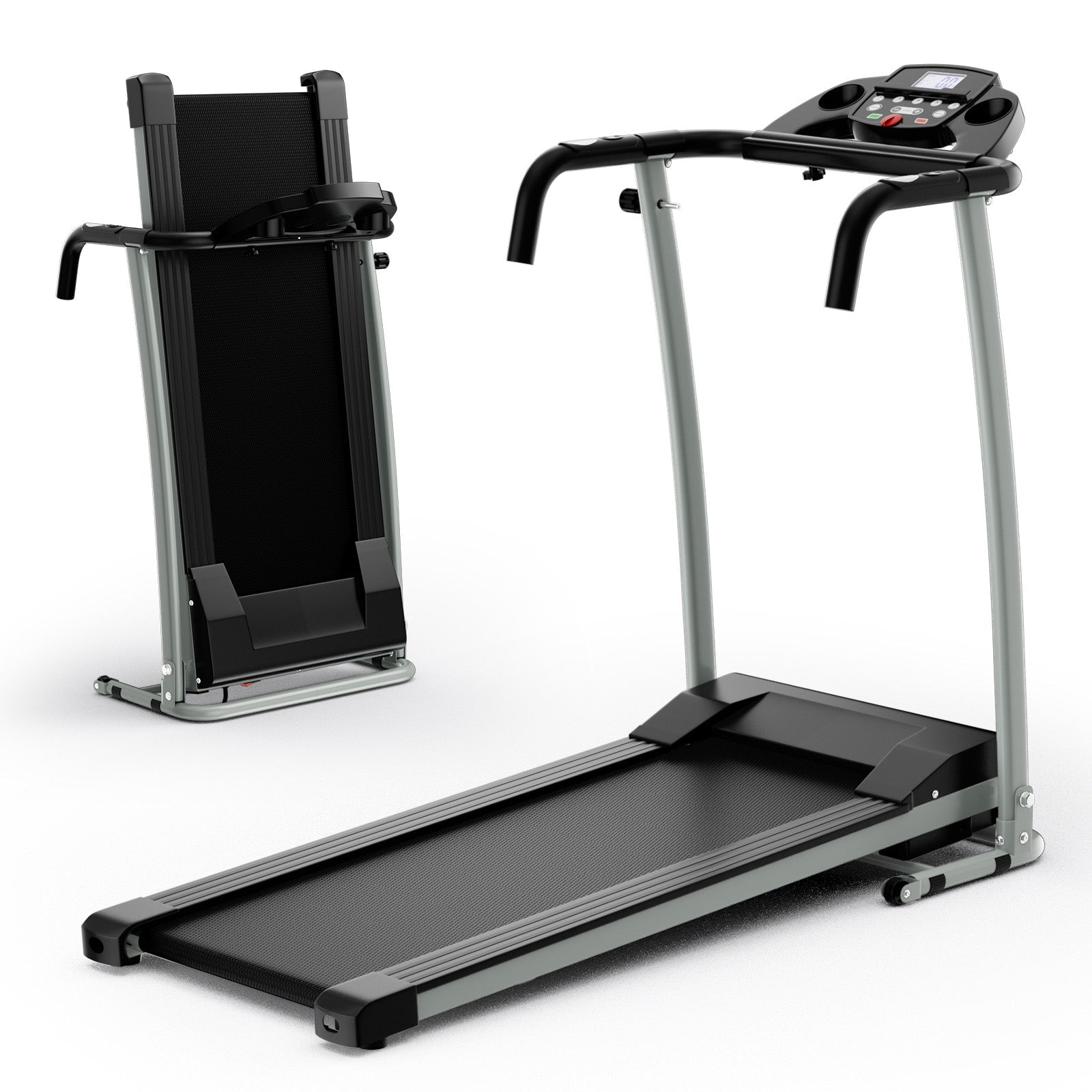 folding-treadmill-electric-running-machine-with-led-display-and-mobile-phone-holder-1725746 Folding Treadmill, Electric Running Machine with LED Display and Mobile Phone Holder - Prioka