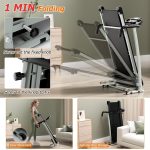 Folding Treadmill, Electric Running Machine with LED Display and Mobile Phone Holder - Image 5