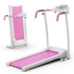 Folding Treadmill, Electric Running Machine with LED Display and Mobile Phone Holder - Prioka