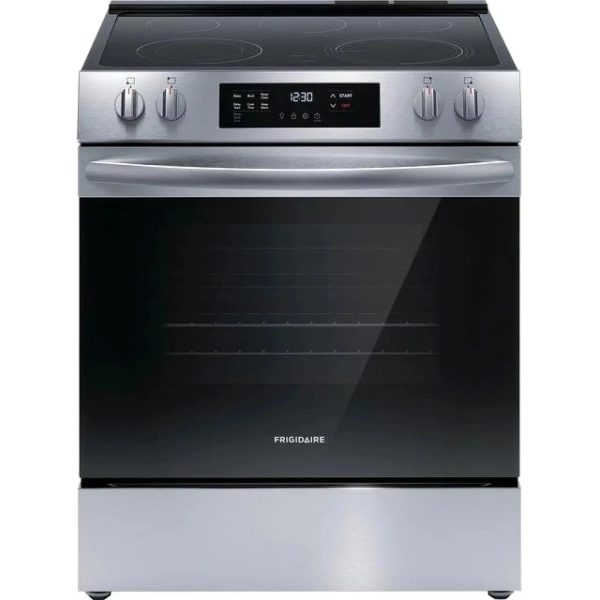 Frigidaire 30″ Front Control Electric Range with EvenTemp – Stainless Steel FCFE3062AS - Prioka