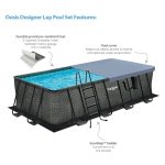 Funsicle 18' x 9' x 52" Oasis Rectangular Swimming Pool Set with 18' Cover - Image 6