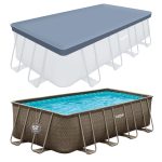 Funsicle 18'x9'x52" Oasis Rectangular Swimming Pool Set with 18' Cover