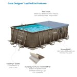 Funsicle 18'x9'x52" Oasis Rectangular Swimming Pool Set with 18' Cover - Image 5