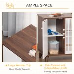 Furniture Style Dog Crate, Pet Cage Kennel End Table, Indoor Decorative Dog House, with Wooden Top, Door, for Small Dogs, Brown - Image 5